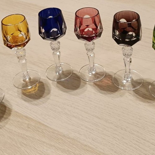 Nachtmann set of 6 used liqueur glasses made of handmade crystal