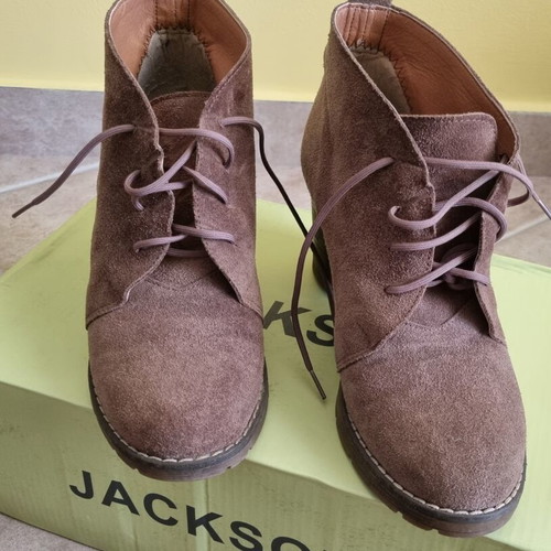 Brown suede women's ankle boots size 36