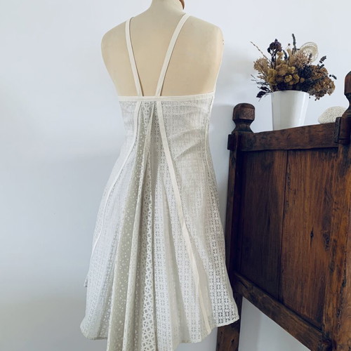 Asymmetric dress Ioanna Kourbela new, ecru, size M