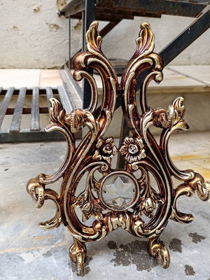 Vintage decorative table piece with crystal Rococo style