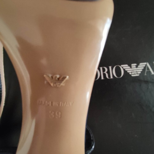 Armani Jeans δερμάτινα πέδιλα μεταχειρισμένα, μπλε, νούμερο 39