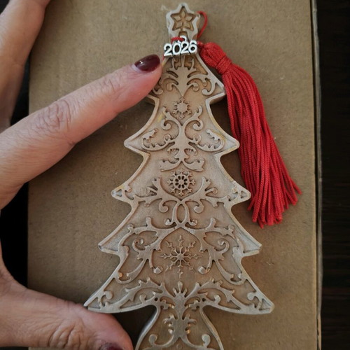Ceramic Christmas tree charm new