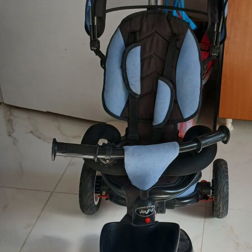 Joyful foldable tricycle bike for kids, blue, 9m+