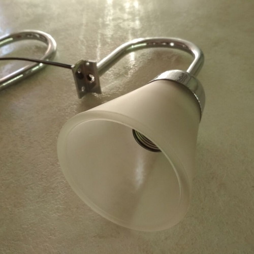 Bathroom accessory set like new with light, paper holder, and double hooks