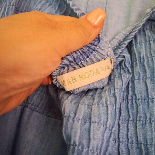 Denim summer dress like new, size L, blue