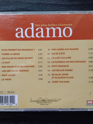 Adamo Ses plus belles chansons CD μεταχειρισμένο, pop
