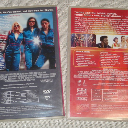 Charlie's Angels DVD set used, 2 movies with subtitles