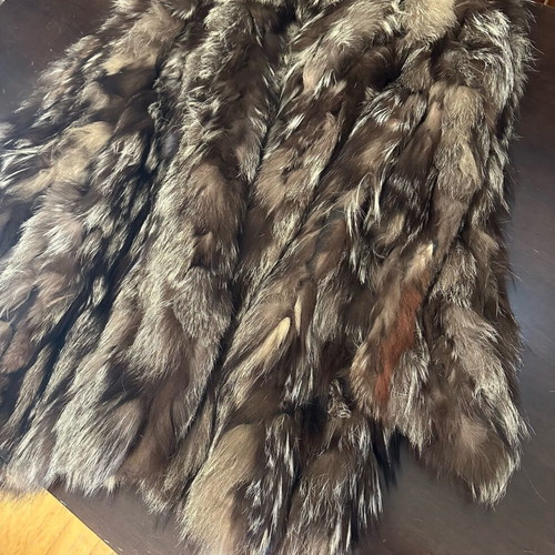 Authentic Italian Fur Leather Jacket used No. S-M