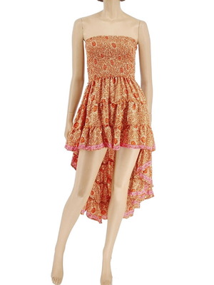 Bluenote silk strapless dress new, multicolor, one size