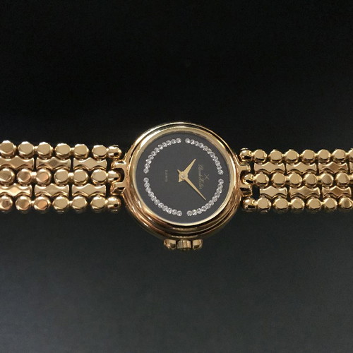 Paris jewelry watch new with crystals and 18k gold plating