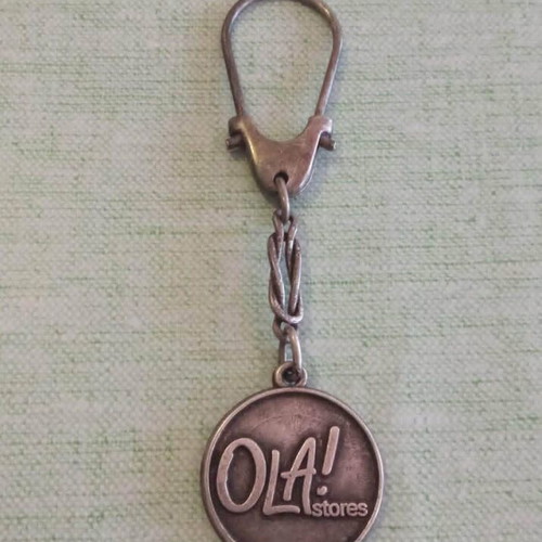 Ola! Stores Vintage Metal Keychain used, 2000s promotional