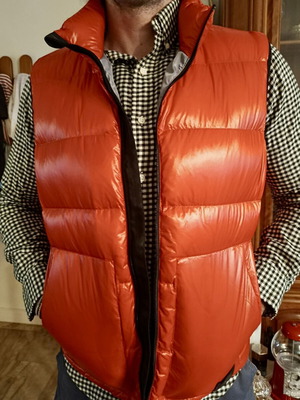 La Martina vest with down filling, like new, orange, size XL
