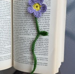 Handmade crochet flower bookmark new