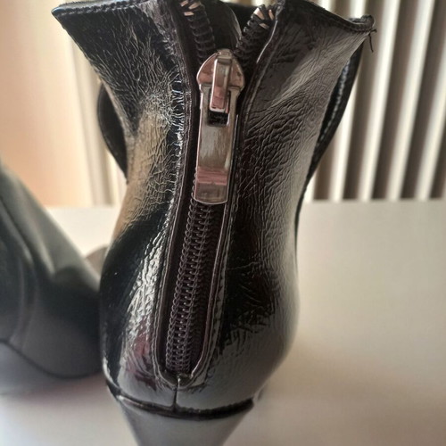 Tsakiris Mallas stiletto ankle boots black, like new, size 38