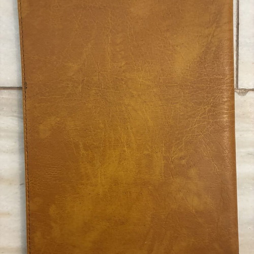 Vintage leather document holder, brown