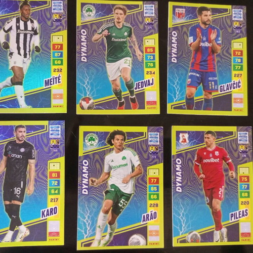 Dynamo Super League 2024 cards new, set of 6 with Meite, Jedvaj, Glavcic, Karo, Arao, Pileas