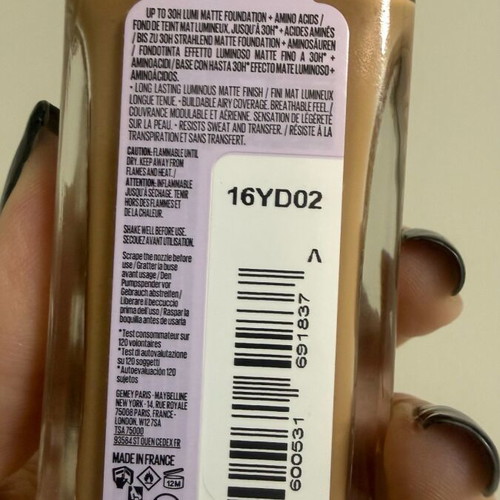 Maybelline Superstay 30H Lumi Matte Foundation 332 new, 35ml