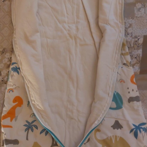 Baby sleeping bag with dinosaurs used, size 12–18 months