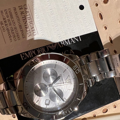Emporio Armani Ceramica Chronograph Watch like new with certificate