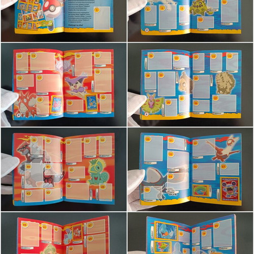 Pokémon Advanced Pocket Collection used sticker album with 37 of 222 spots