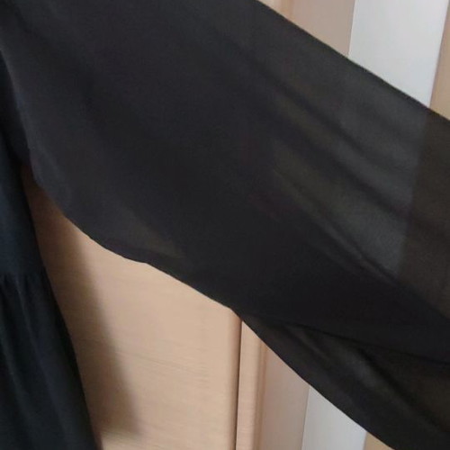 Zara shirt blouse L black like new with transparency