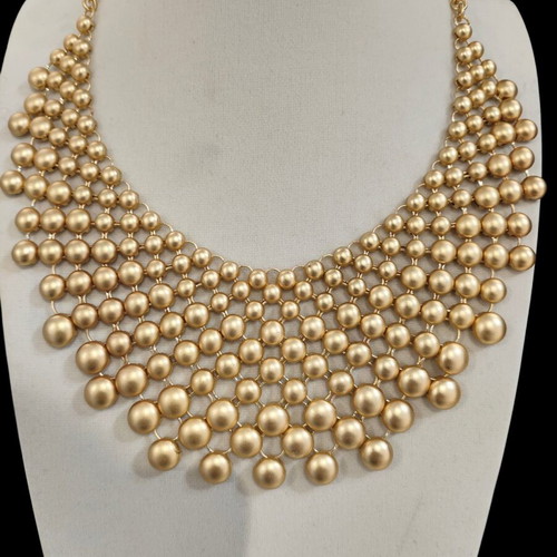Mesh necklace new gold-colored
