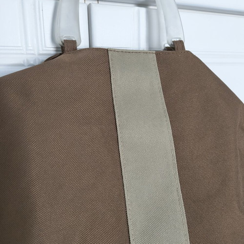 Fabric handbag with plastic handles new, brown