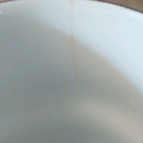 Vintage porcelain tea cup with saucer 1970 used