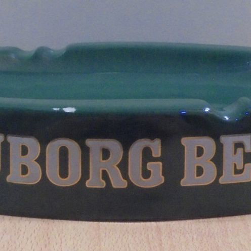 Tuborg beer old promotional ceramic ashtray used