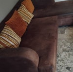 Corner sofa bed with storage and coffee table used