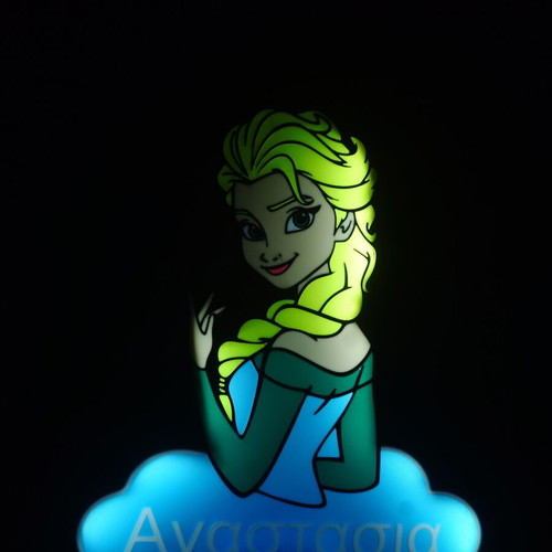 Frozen lamp with music, rechargeable battery, Type C charging port