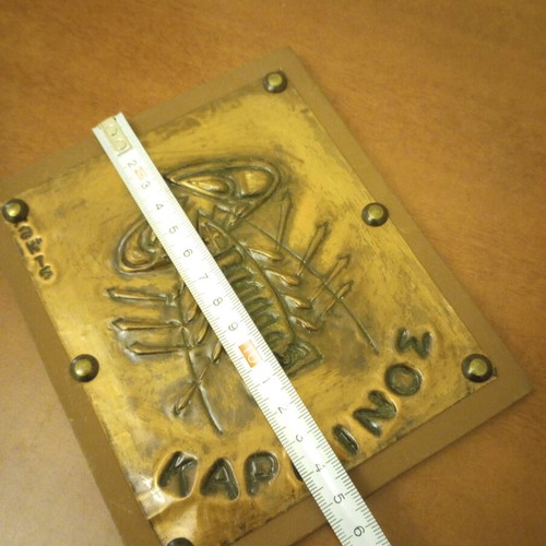 Bronze plaque with Cancer zodiac like new