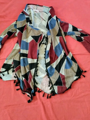 Richti cardigan with fringes used, cotton, size M