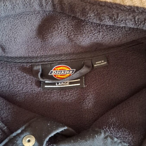 Dickies Port Allen Fleece Black Size L Like New