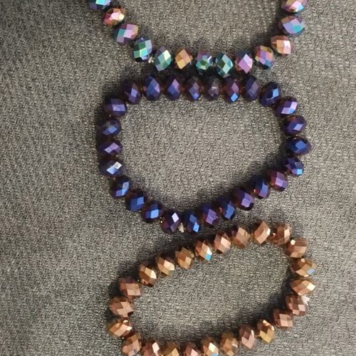 Set of three women's bracelets like new, colorful stones