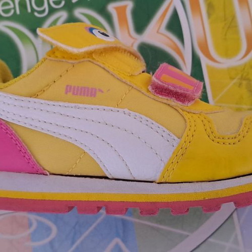 Puma athletic shoes used, size 23, multicolor