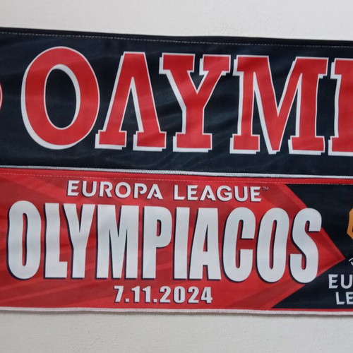 Olympiacos Rangers UEFA Europa League 2024 collectible double-sided scarf new