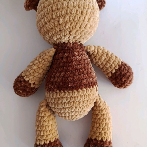 Handmade knitted teddy bear 30 cm like new