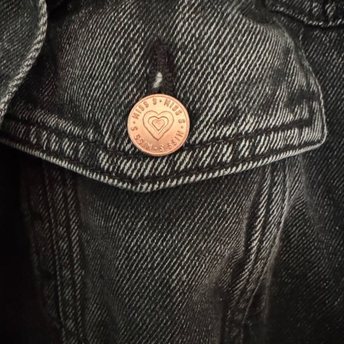 Miss Selfridge denim jacket like new black stone washed, size M