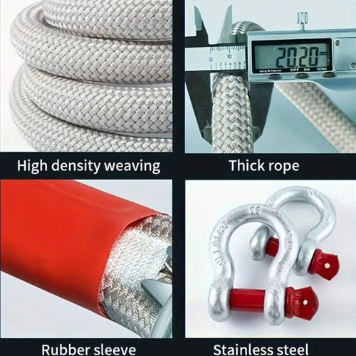 Tow rope 10t 5m new with heavy-duty hooks