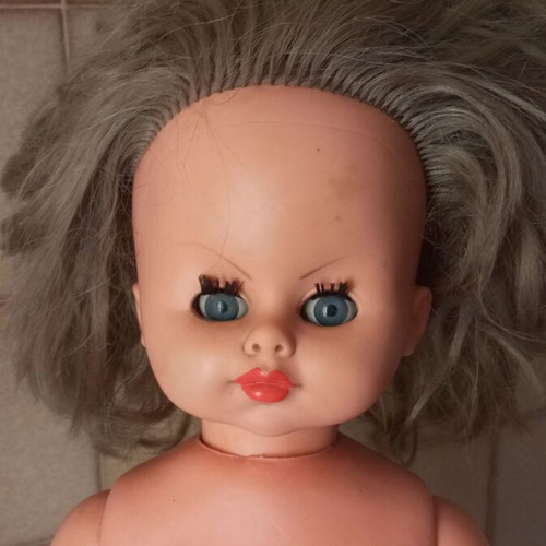 Vintage Greek doll 1970s-1980s used, collectible retro toy