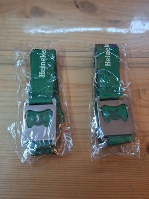 Heineken collectible bottle openers with lanyards from the 90s new