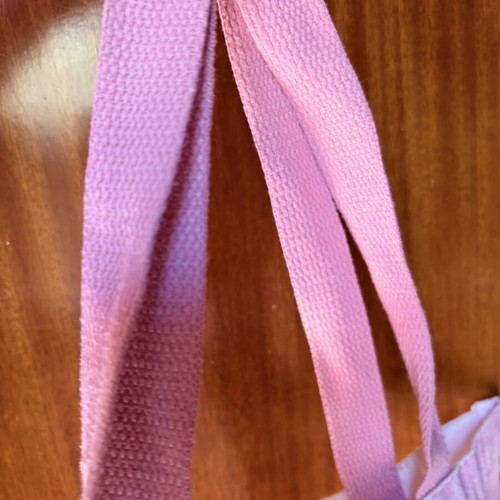 Fabric shoulder bag pink used with design