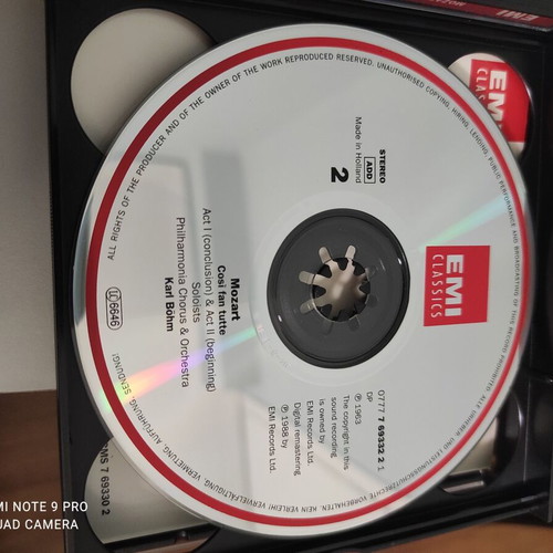 Cosi Fan Tutte CD by Mozart like new, classical music, set of 3