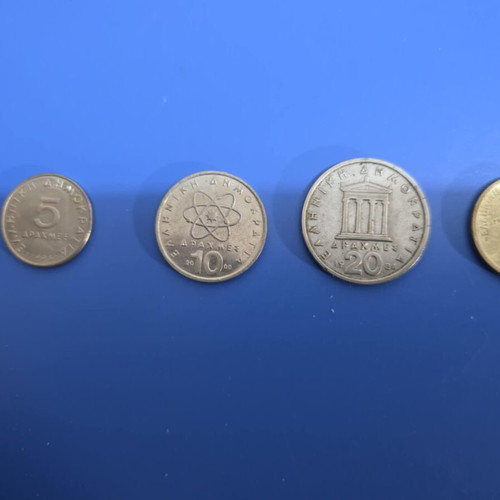 Greek coins set 15 pieces 1976-2002 like new