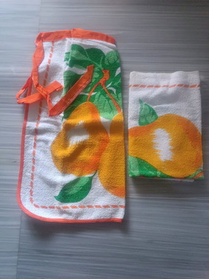 Kitchen apron and towel set new, 100% cotton