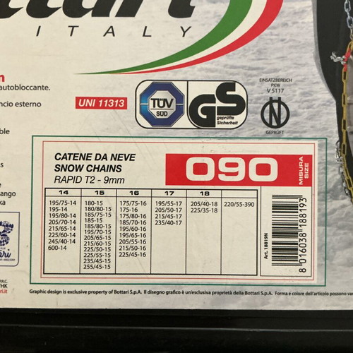 Italian car snow chains new