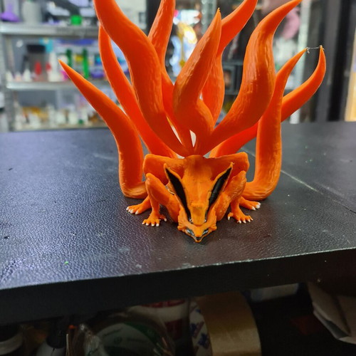 Kyubi figure new with 9 tails and premium satin-orange finish