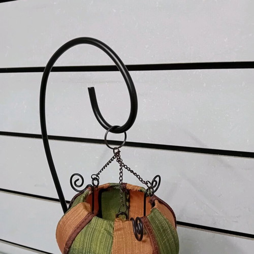 Fabric two-tone hanging lantern with metal base new