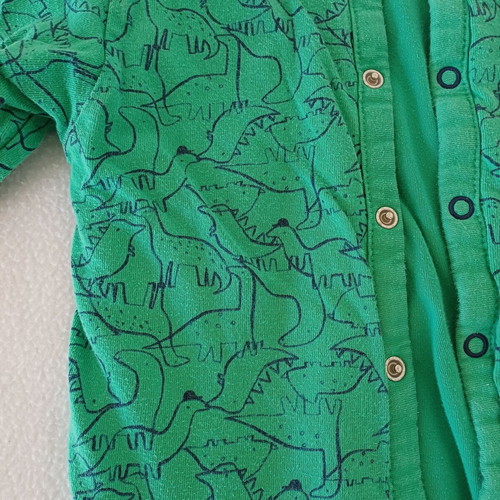 Mothercare sleeping bag 18-24 months green used with dinosaur patterns
